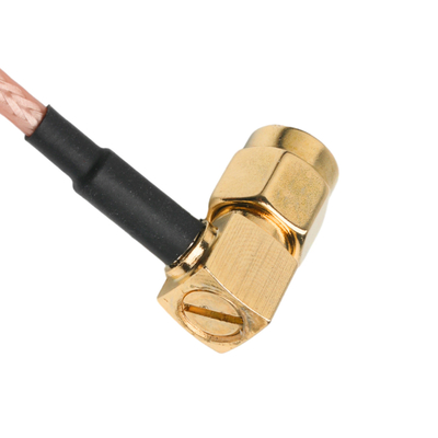 ROHS RG316 Coaxial Cable RA SMA Plug Right Angle Plug To MMCX Plug Right Angle Plug