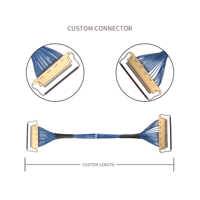 I-Pex 20453-40t With 20453-30t VESA Connector Micro Coaxial Cable Horizontal Mating